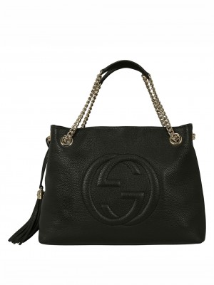 GUCCI Soho Chain Tote Bag – Black