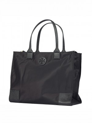 TORY BURCH Ella Packable Nylon Tote Bag - Black